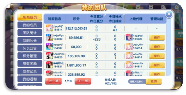 团队管理介面